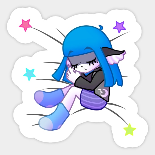 Sleepy Pals - Vasilis Sticker by arcadekitten